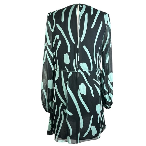 Diane Von Furstenberg Silk Mini Dress 6 Drawstring Waist Lined FLAW - Picture 5 of 13